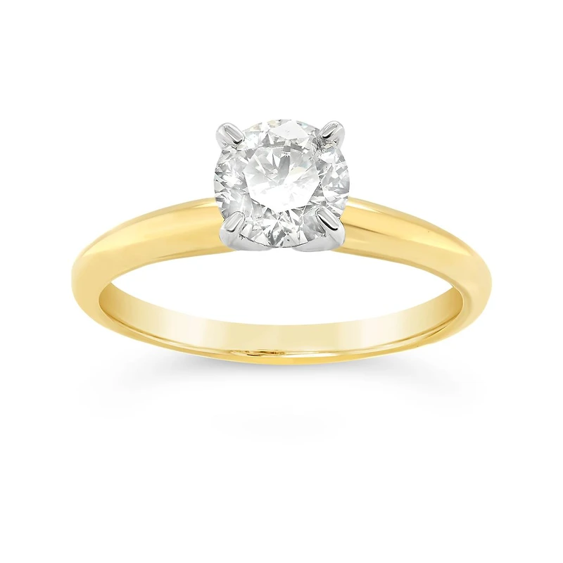 Glacier Fire 14K Yellow Gold 1.00CT Diamond Solitaire Ring