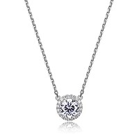 Reign Round Halo Necklace