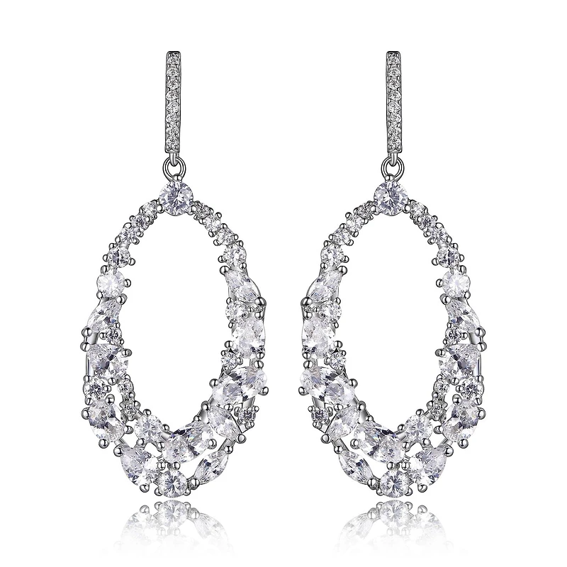 Reign Oval Cluster Earrings