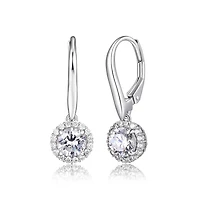 Reign Round Halo Earrings