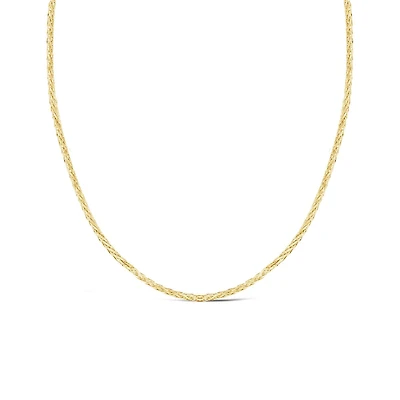 10K Yellow Gold 20" 1.50M Adjustable Wheat Chain