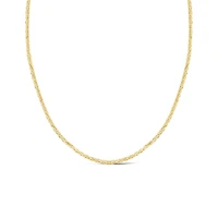 10K Yellow Gold 20" 1.50M Adjustable Wheat Chain