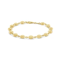10K Yellow Gold 7.5" Ball Link Bracelet