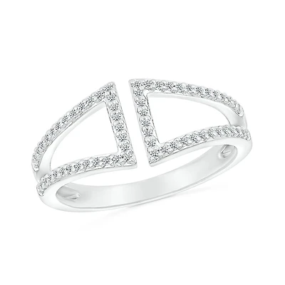 10K White Gold 0.18CTW Diamond Fashion Ring