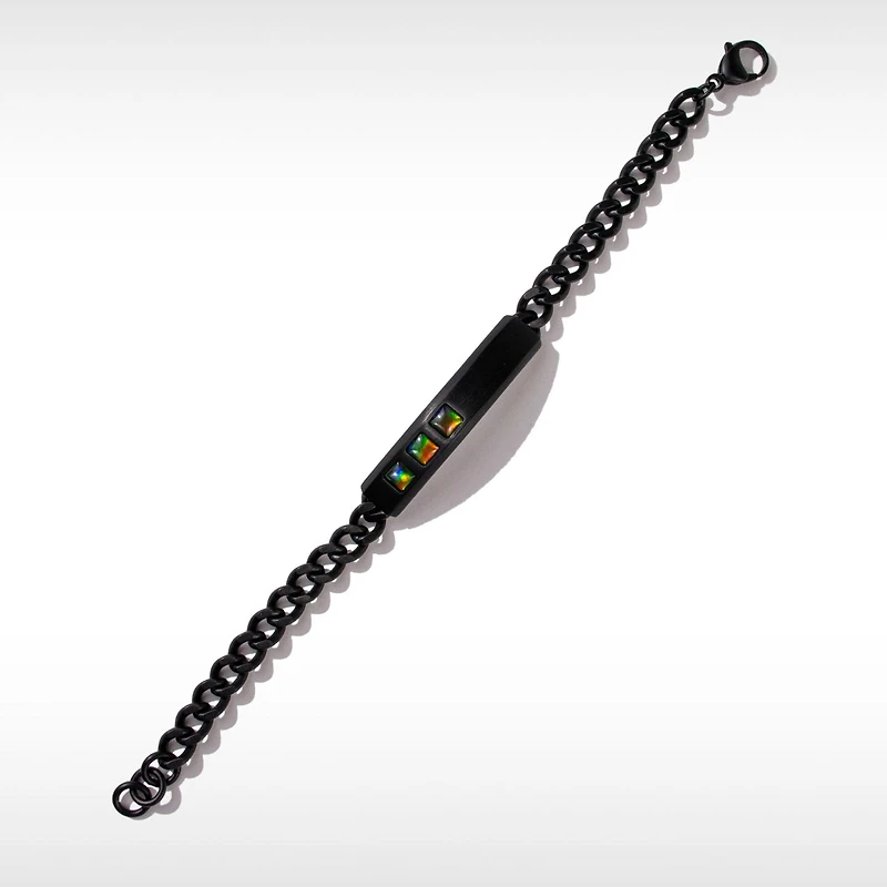 KORITE MIDNIGHT 8.25" Black Titanium Ammolite Bracelet