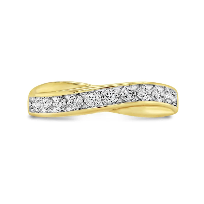 10K Yellow Gold 0.10CTW Diamond Band