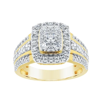 10K Yellow Gold 1.00CTW Diamond Fashion Ring