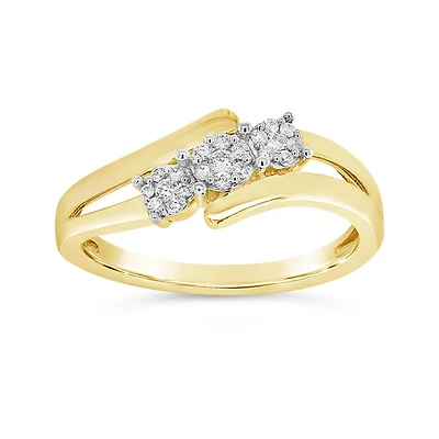 10K Yellow Gold 0.15CTW Diamond Fashion Ring
