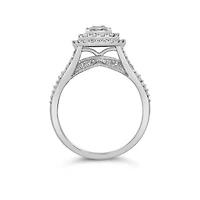 10K White Gold 1.25CTW Diamond Bridal Set