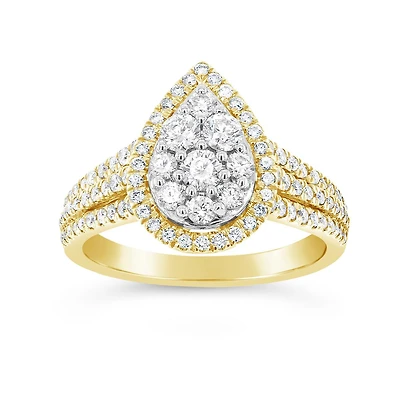 10K Yellow Gold 1.00CTW Diamond Bridal Ring