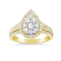 10K Yellow Gold 1.00CTW Diamond Bridal Ring