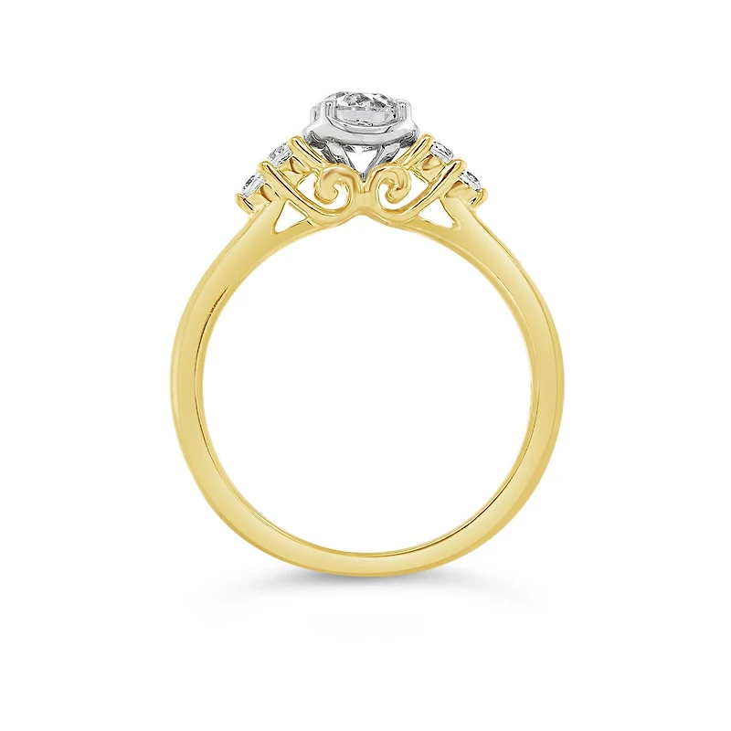 Glacier Fire 14K Yellow and White Gold 0.61CTW Canadian Diamond Bridal Ring