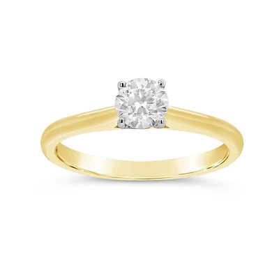 Glacier Fire 14K Yellow Gold Canadian 0.50CTW Diamond Solitaire Ring