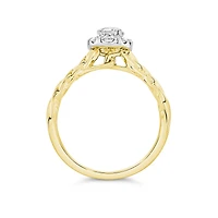 Glacier Fire 14K Yellow Gold Canadian 0.79CTW Oval Diamond Halo Ring