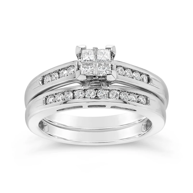 14K Gold 0.50CTW Diamond Princessa Bridal Set