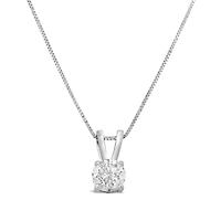 New Brilliance 10K White Gold Lab Grown 0.70Ct Diamond Pendant