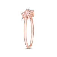 Julianna B 10K Rose Gold 0.015CT Diamond & Morganite Ring