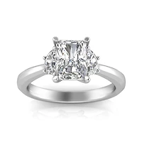 New Brilliance 14K White Gold Lab Grown 2.00CTW Radiant Cut Diamond Ring