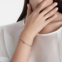 Julianna B Sterling Silver Created Ruby Bracelet