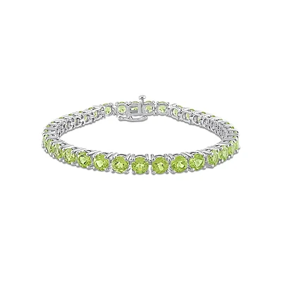 Julianna B Sterling Silver Peridot Tennis Bracelet