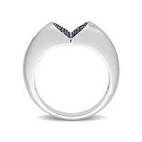 Julianna B Sterling Silver Created Blue Sapphire Ring