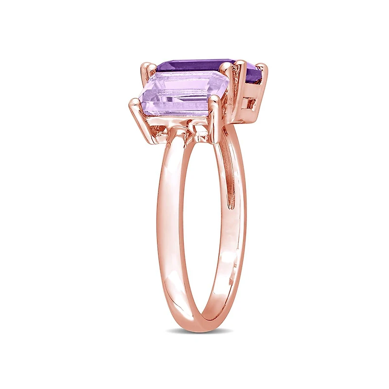 Julianna B Rose Plated Sterling Silver Amethyst & Pink Ring