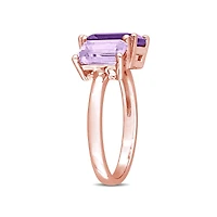Julianna B Rose Plated Sterling Silver Amethyst & Pink Ring