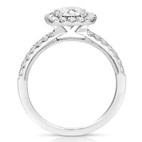 New Brilliance Lab Grown 2.13CTW Diamond Halo Ring in 14K White Gold