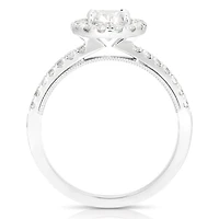 New Brilliance Lab Grown 2.10CTW Oval Cut Diamond Ring in 14K White Gold