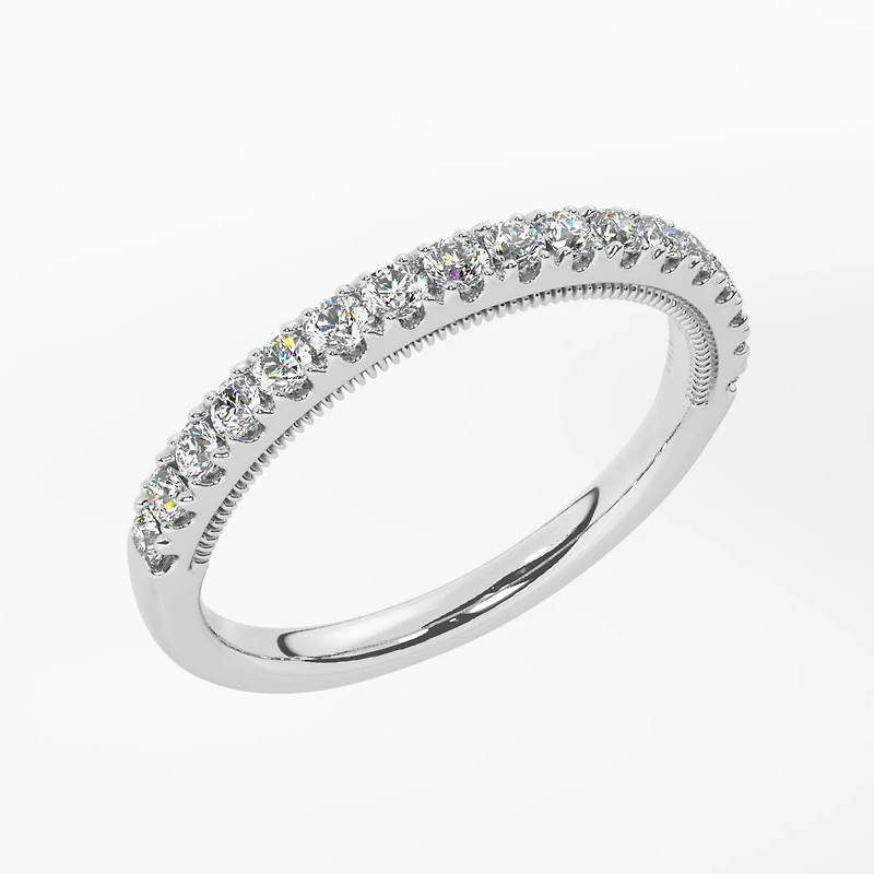 New Brilliance Lab Grown 0.33Ctw Diamond Band In 14K White Gold