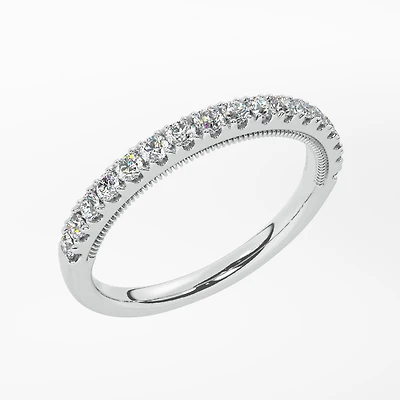 New Brilliance Lab Grown 0.33Ctw Diamond Band In 14K White Gold