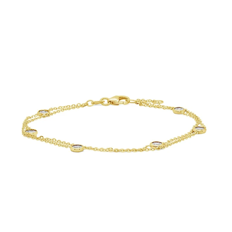10K Yellow Gold 7" + 1" Extender Precious Metals By The Yard Bracelet