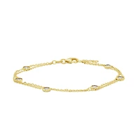 10K Yellow Gold 7" + 1" Extender Precious Metals By The Yard Bracelet