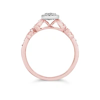 10K Rose Gold 0.20CTW Diamond Promise Ring