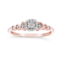10K Rose Gold 0.10CTW Diamond Promise Ring