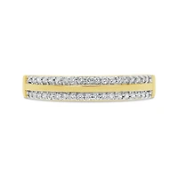 10K Yellow Gold 0.23CTW Diamond Double Row Stackable Ring