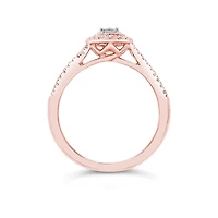 10K Rose Gold 0.50CTW Pear Shaped Diamond Bridal Set
