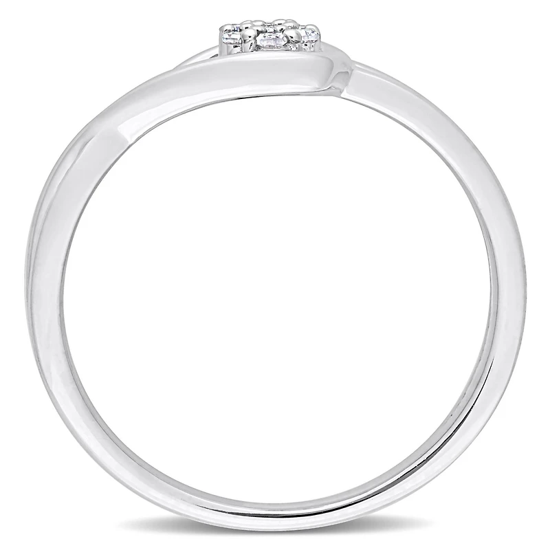 Julianna B Sterling Silver Diamond Promise Ring