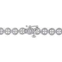 Julianna B Sterling Silver 0.99CTW Diamond Tennis Bracelet