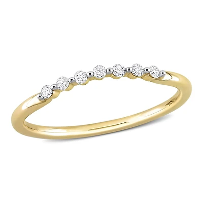 Julianna B 10K Yellow Gold 0.10CTW Diamond Stackable Ring