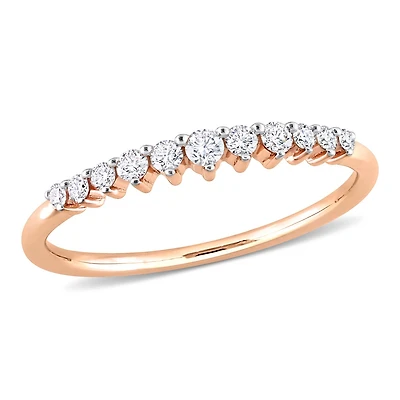 Julianna B 14K Rose Gold 0.21CTW Diamond Stackable Ring
