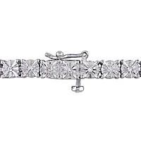 Julianna B Sterling Silver 0.25CTW Diamond Tennis Bracelet