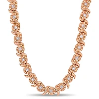 Julianna B Rose Plated Sterling Silver 0.52CTW Diamond Necklace
