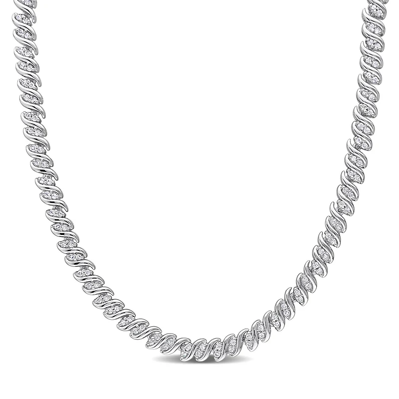 Julianna B Sterling Silver 1.98CTW Diamond Necklace