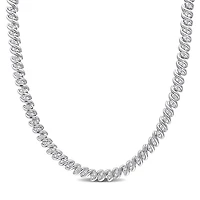 Julianna B Sterling Silver 1.98CTW Diamond Necklace