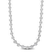 Julianna B Sterling Silver 0.50CTW Diamond Tennis Necklace