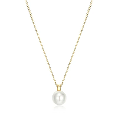 Elle Simpatico Gold Plated White Shell 17" + 3" Necklace