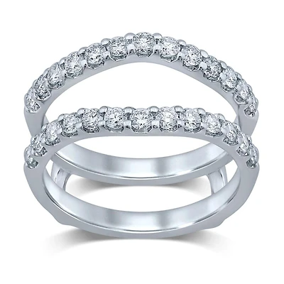 14K White Gold 0.87CTW Diamond Ring Enhancer