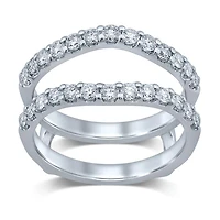 14K White Gold 0.87CTW Diamond Ring Enhancer