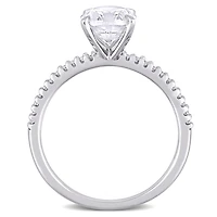 Julianna B 14K White Gold Created Sapphire and Diamond Ring